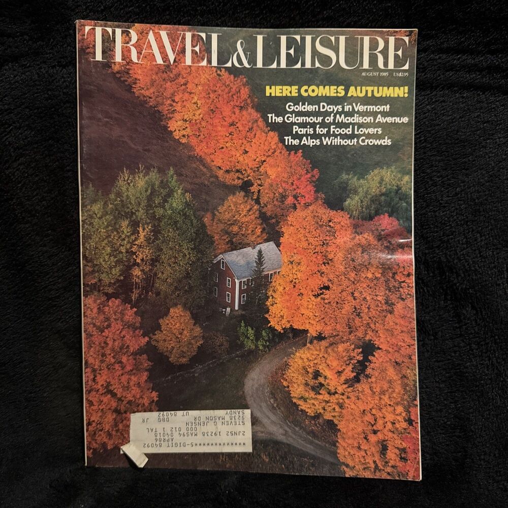 Travel and  Leisure Aug 1985 Nostalgia Sun Industries Ocean Dunes Vermont Nassau